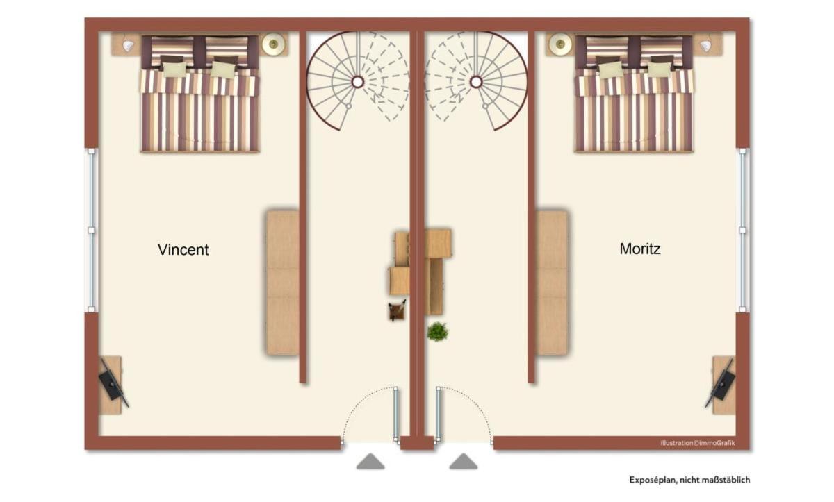 Ferienwohnung Haus Vier Freunde, Vincent Rostock Exterior foto