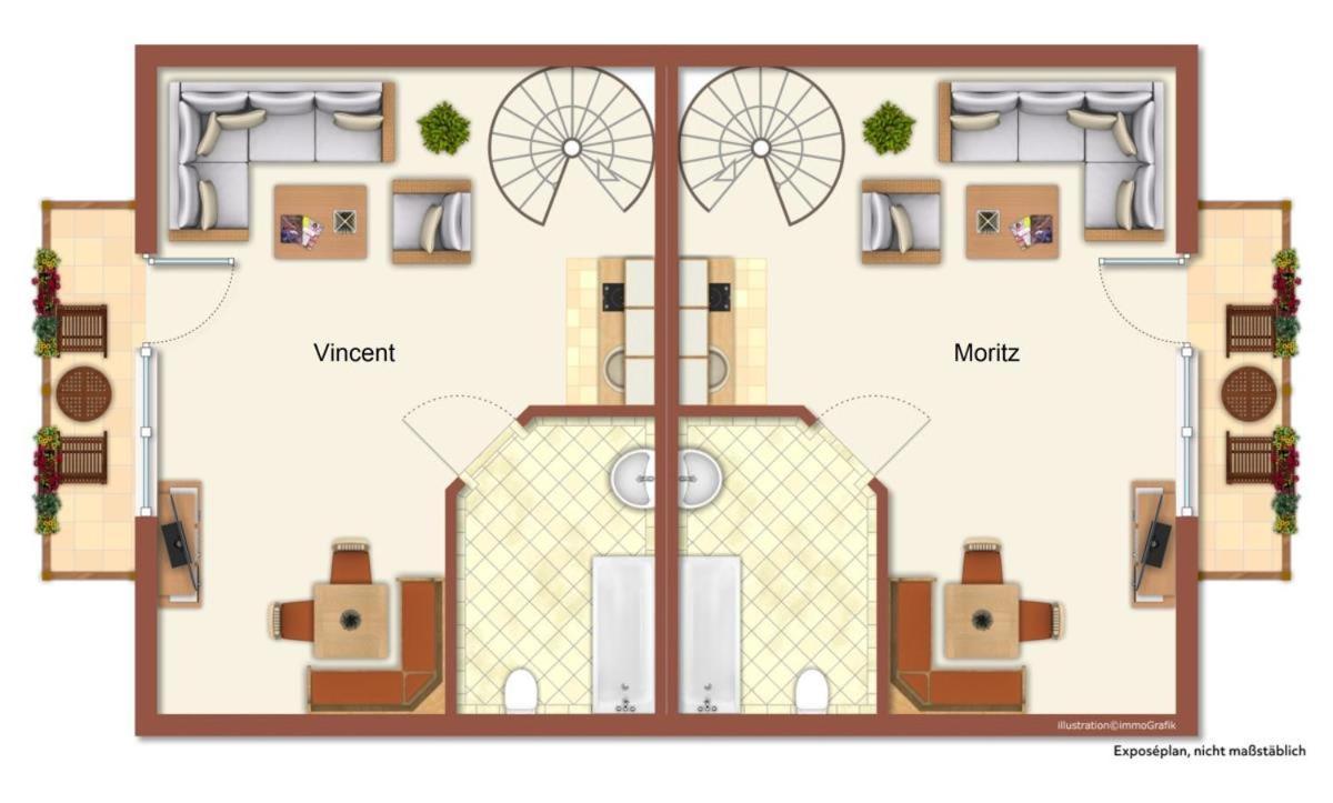 Ferienwohnung Haus Vier Freunde, Vincent Rostock Exterior foto